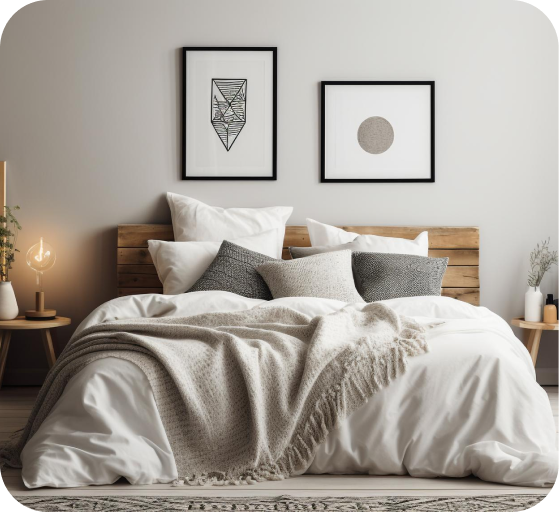 AI interior design - living room transformation